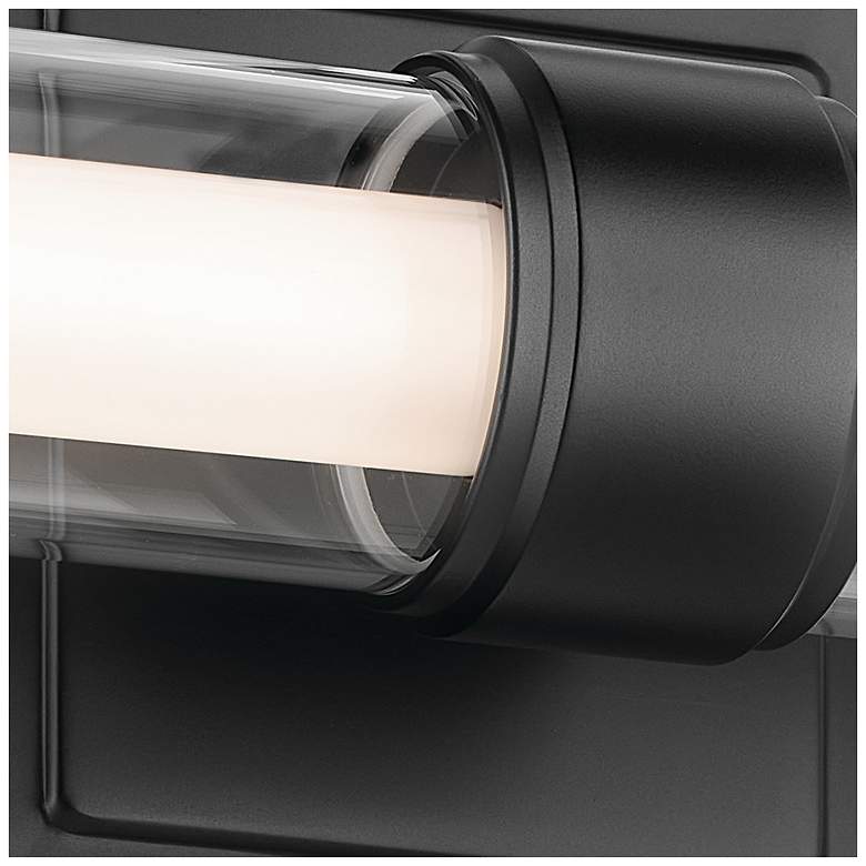 Image 6 Kichler Laurene Black Bath Bar Large with Clear Glass more views