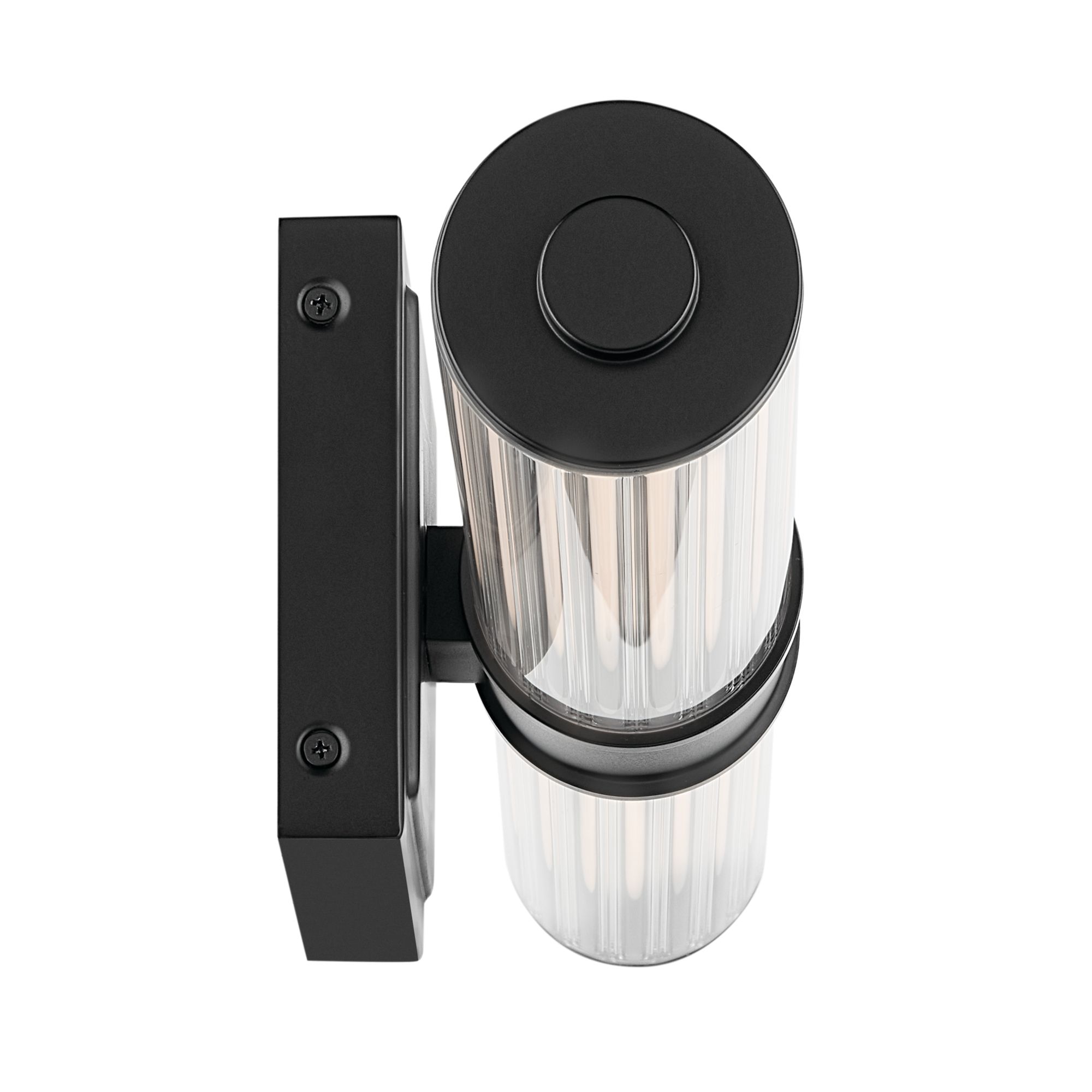 Image 5 Kichler Laurene Black Bath Bar Small with Clear Fluted Glass more views