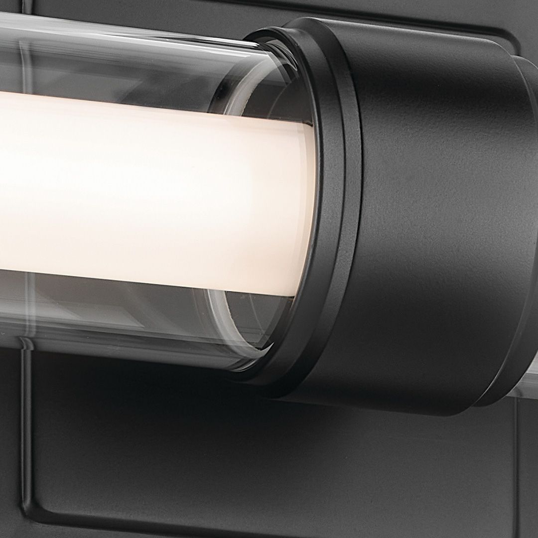 Image 7 Kichler Laurene Black Bath Bar Small with Clear Glass more views