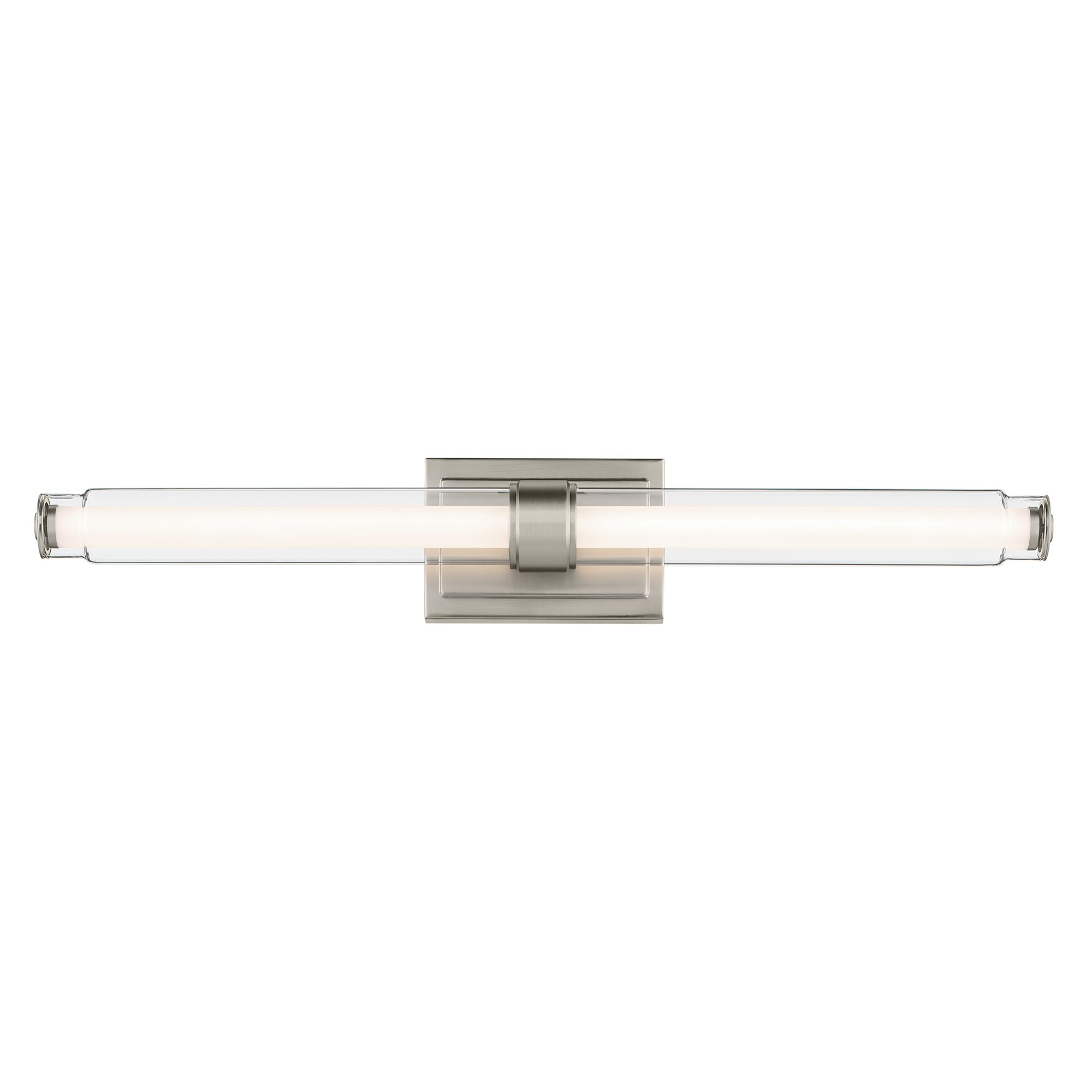 Image 4 Kichler Laurene Brushed Nickel Bath Bar Large with Clear Fluted Glass more views