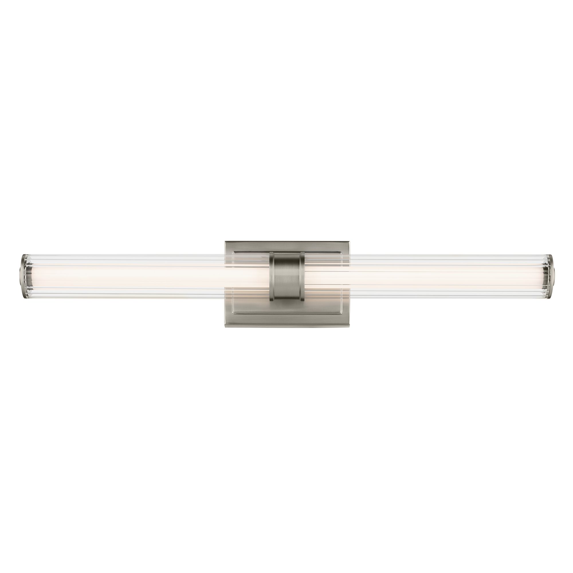 Image 3 Kichler Laurene Brushed Nickel Bath Bar Large with Clear Fluted Glass more views