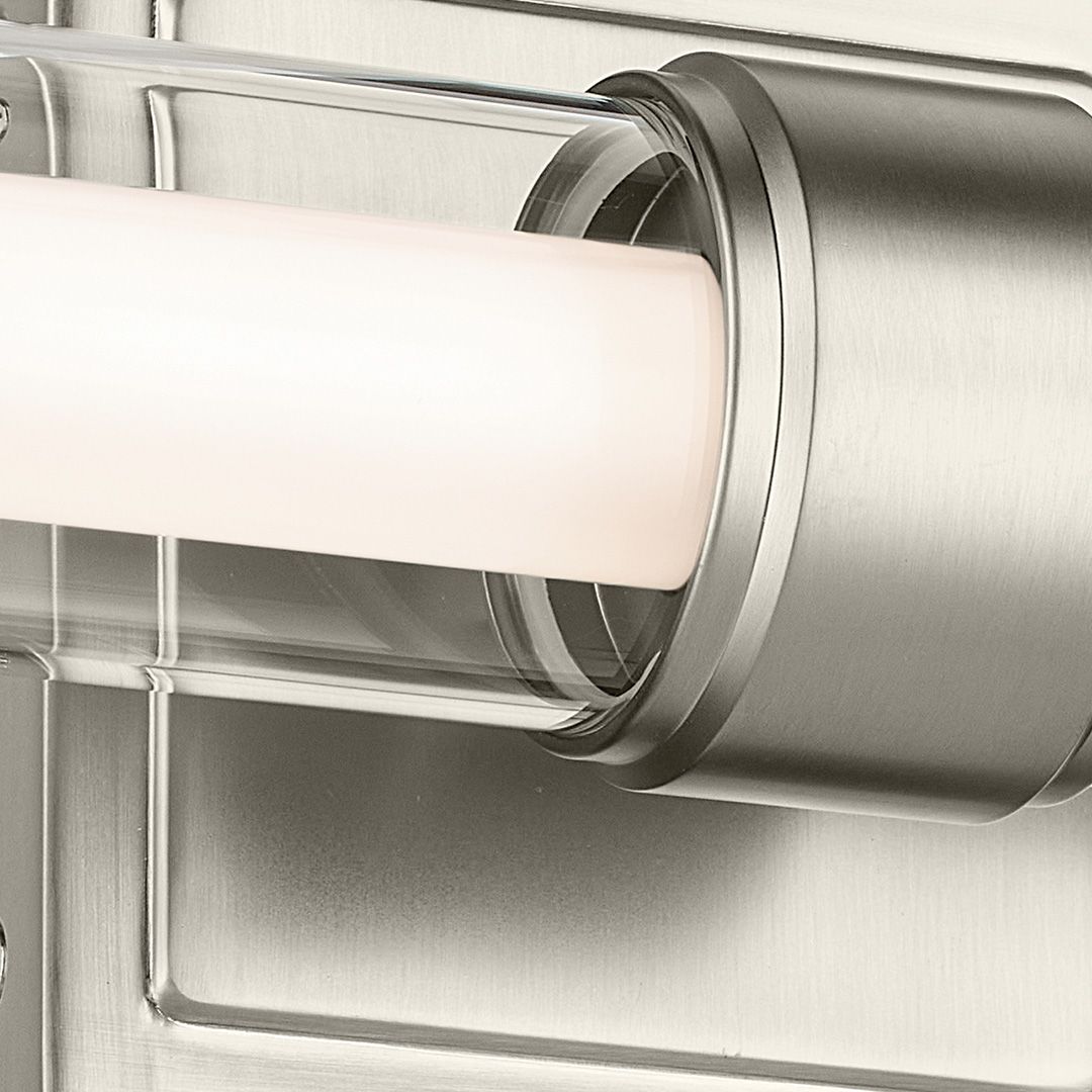 Image 7 Kichler Laurene Brushed Nickel Bath Bar Small with Clear Glass more views