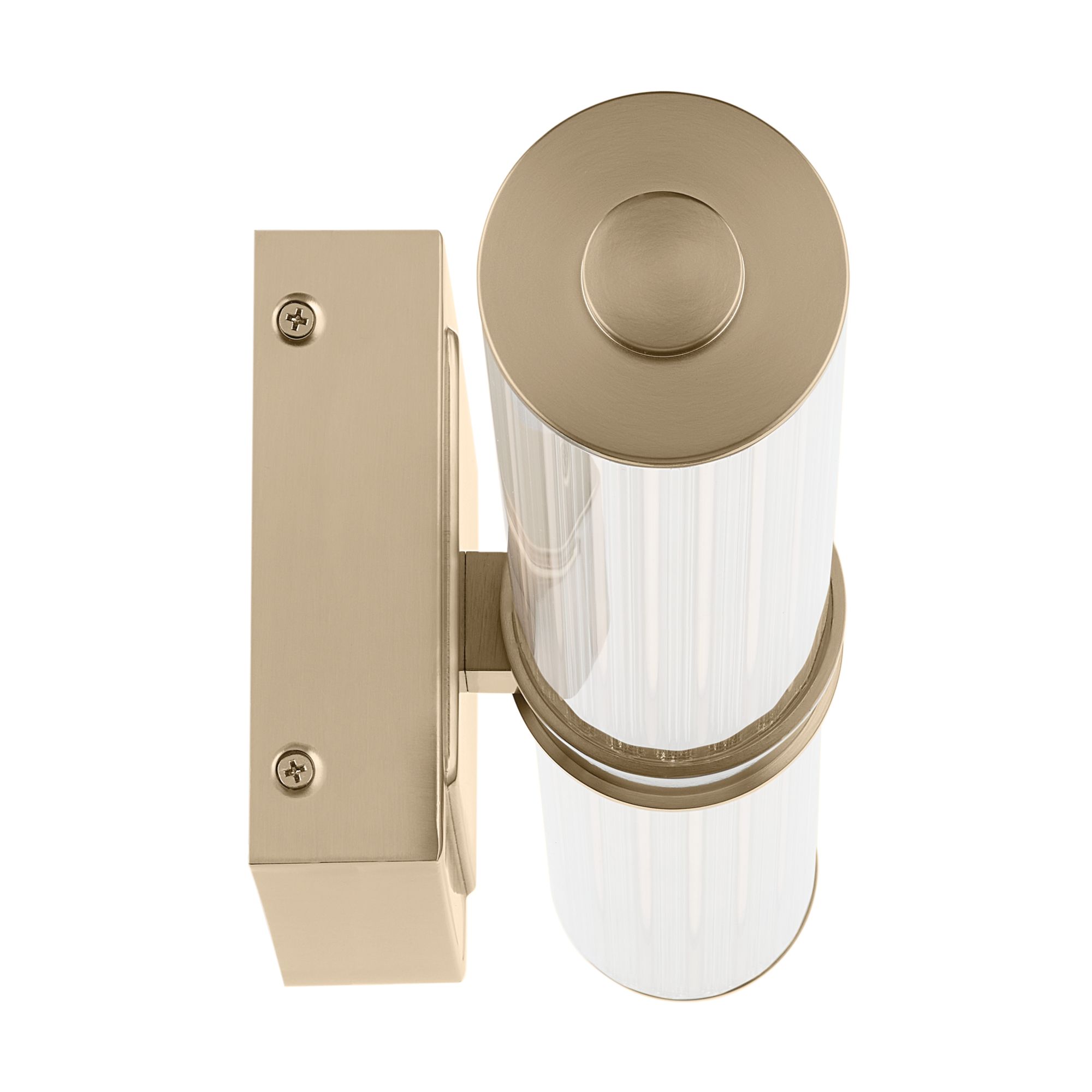 Image 6 Kichler Laurene Champagne Bronze Bath Bar Large with Clear Fluted Glass more views