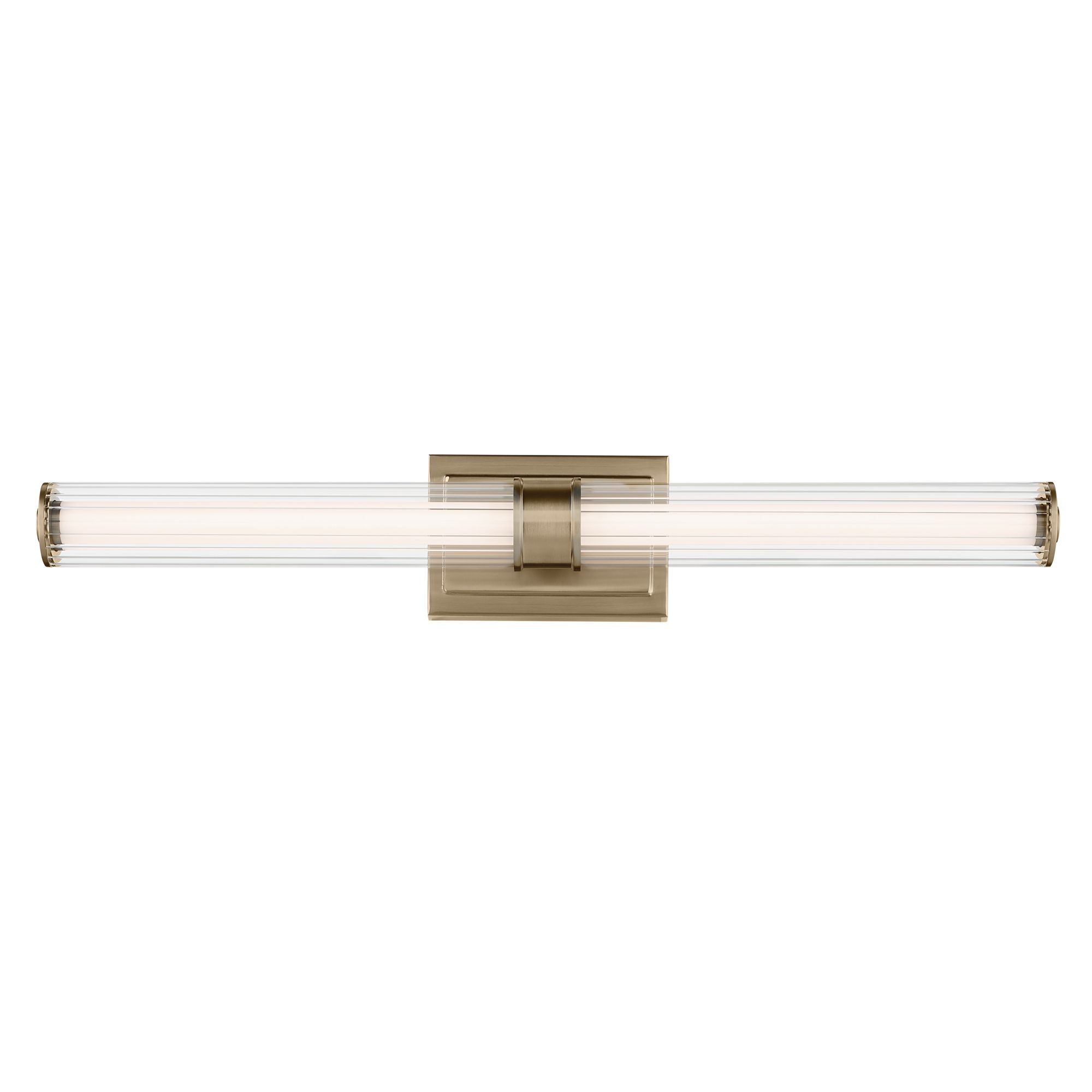 Image 7 Kichler Laurene Champagne Bronze Bath Bar Large with Clear Fluted Glass more views