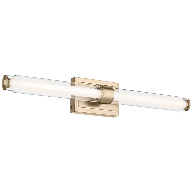 Image 1 Kichler Laurene Champagne Bronze Bath Bar Large with Clear Glass