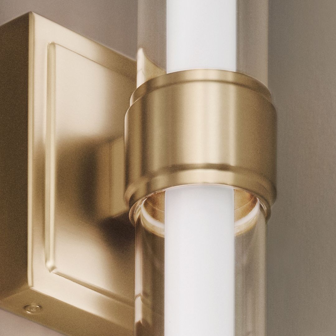 Image 5 Kichler Laurene Champagne Bronze Bath Bar Medium with Clear Glass more views