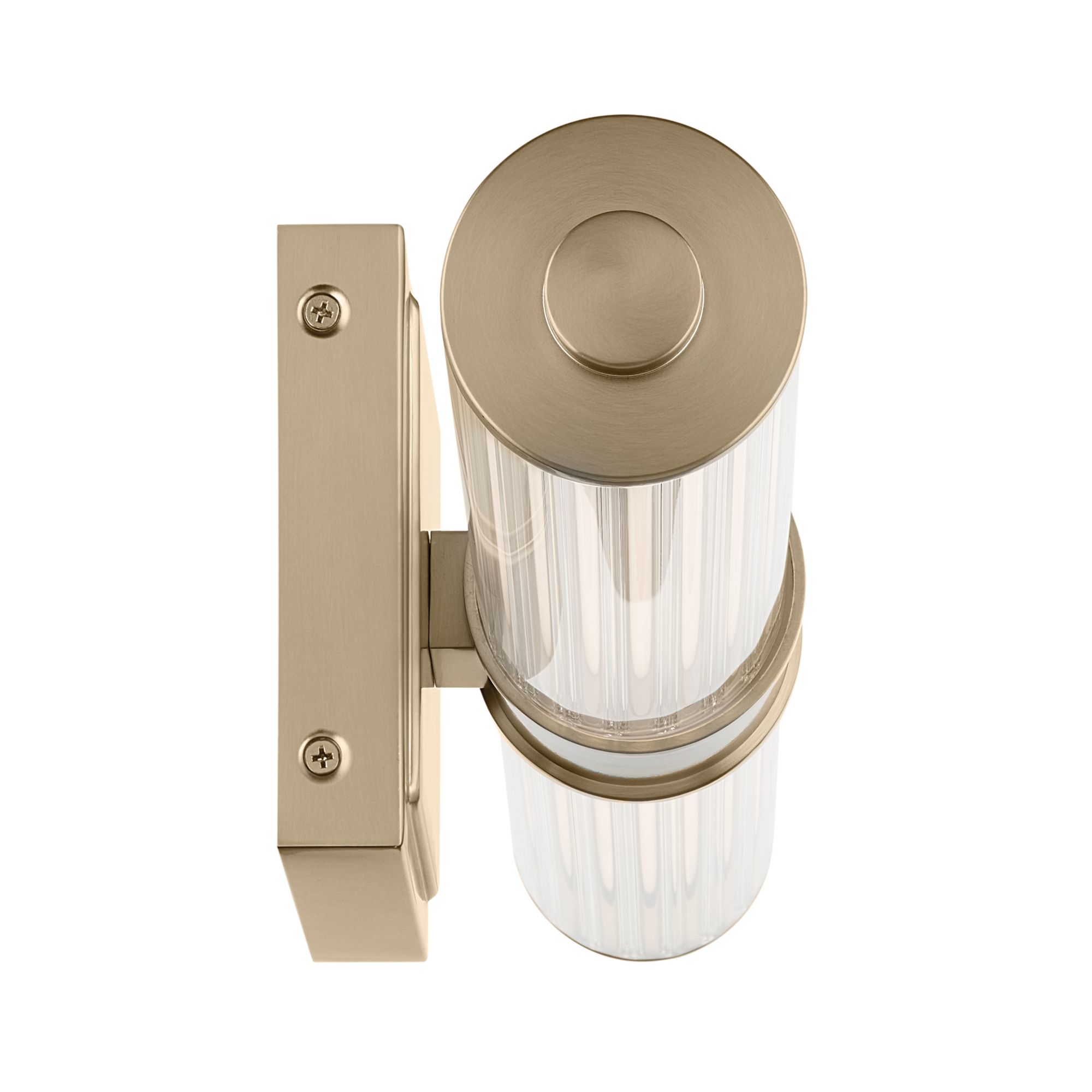 Image 5 Kichler Laurene Champagne Bronze Bath Bar Small with Clear Fluted Glass more views