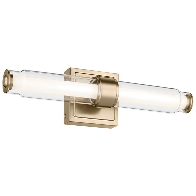Image 1 Kichler Laurene Champagne Bronze Bath Bar Small with Clear Glass