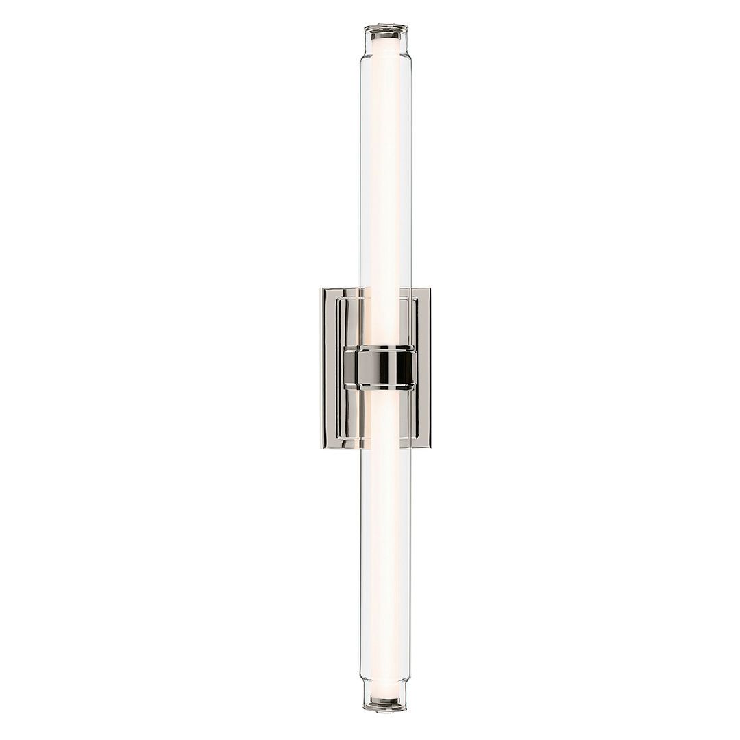 Image 3 Kichler Laurene Polished Nickel Bath Bar Large with Clear Fluted Glass more views