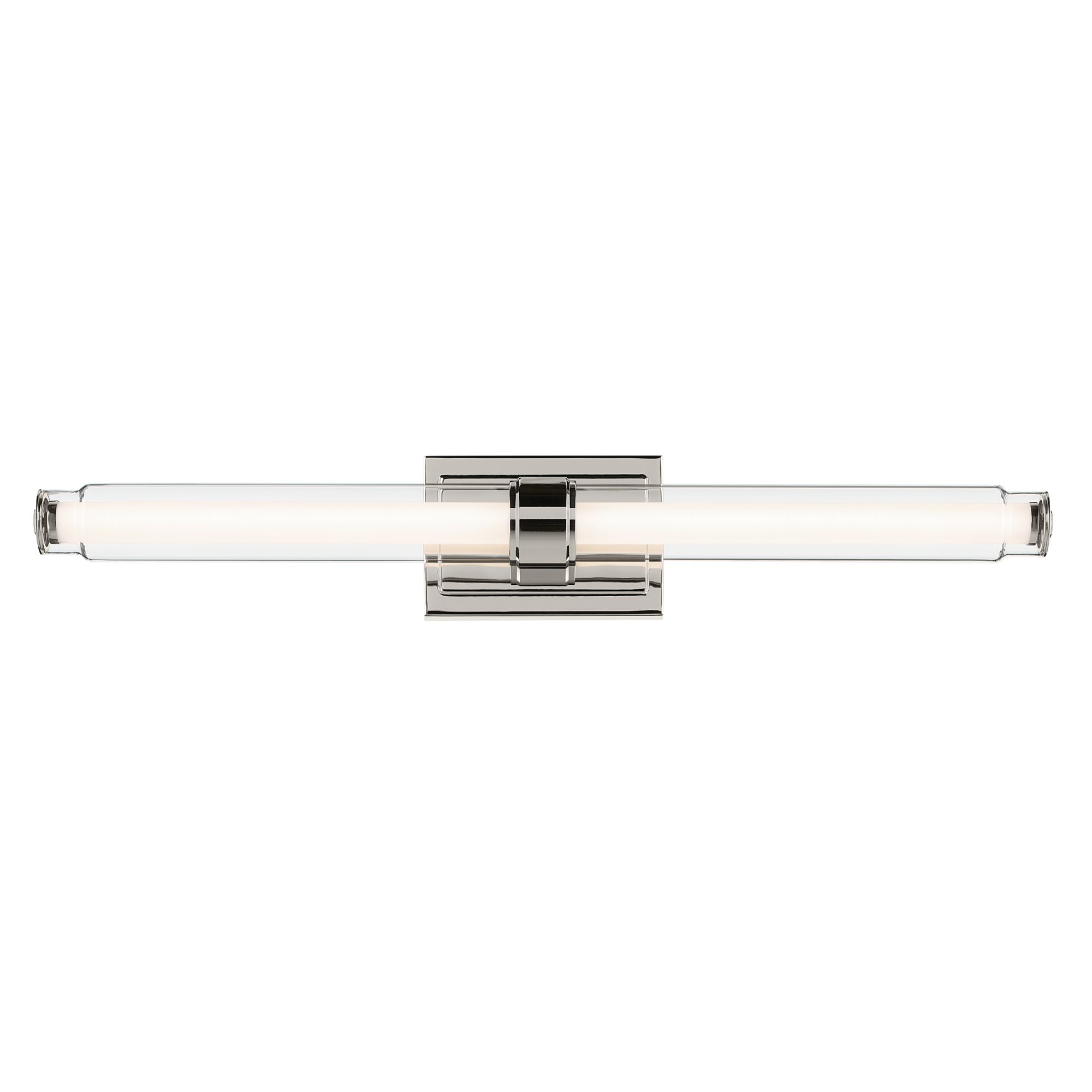 Image 4 Kichler Laurene Polished Nickel Bath Bar Large with Clear Fluted Glass more views