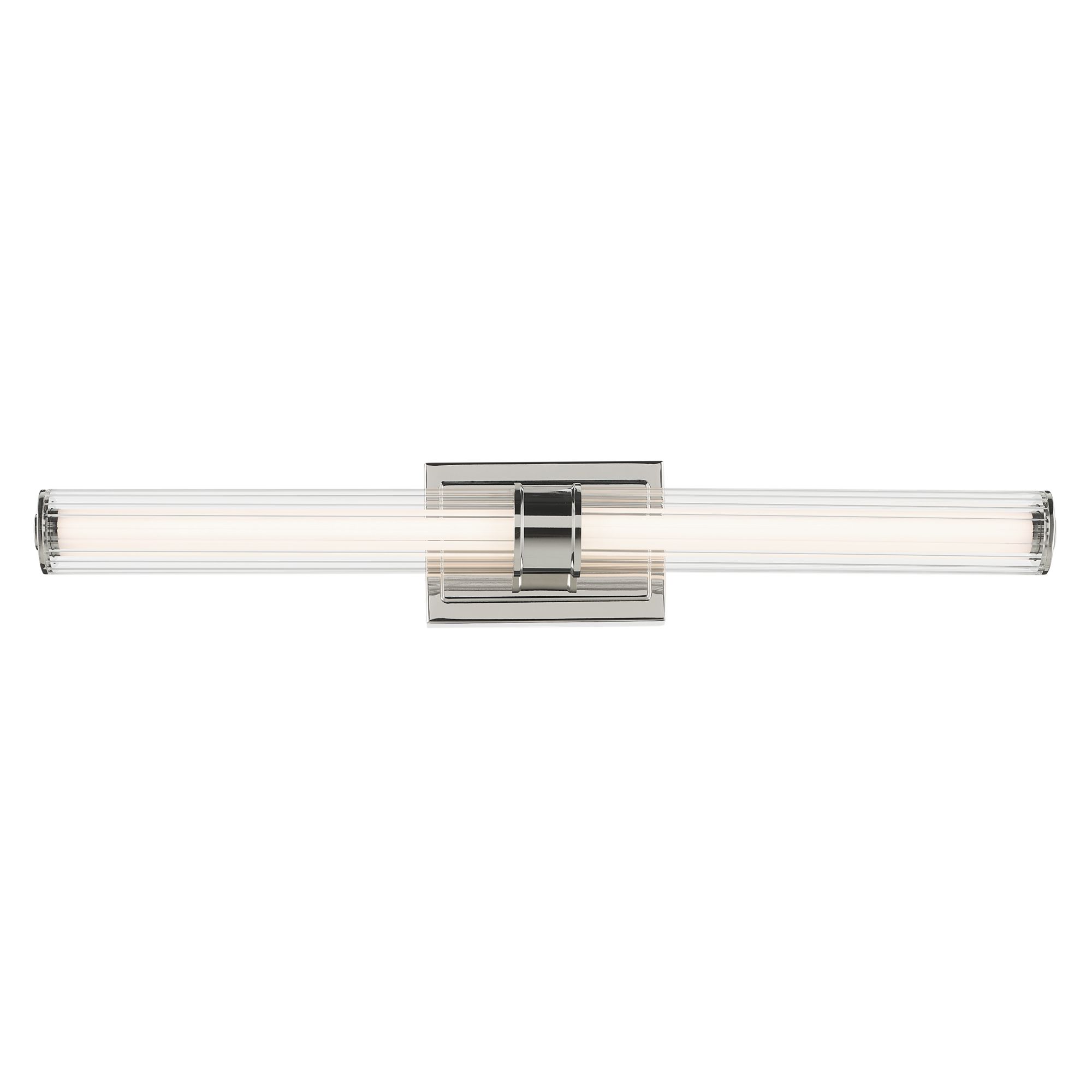 Image 3 Kichler Laurene Polished Nickel Bath Bar Large with Clear Fluted Glass more views