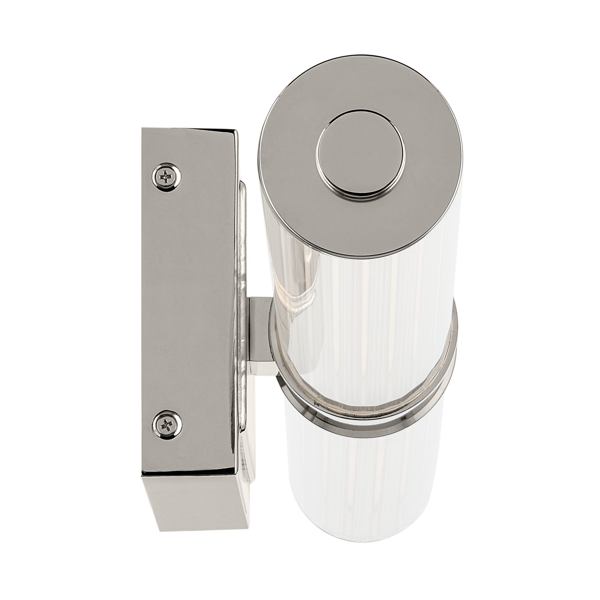 Image 4 Kichler Laurene Polished Nickel Bath Bar Large with Clear Fluted Glass more views