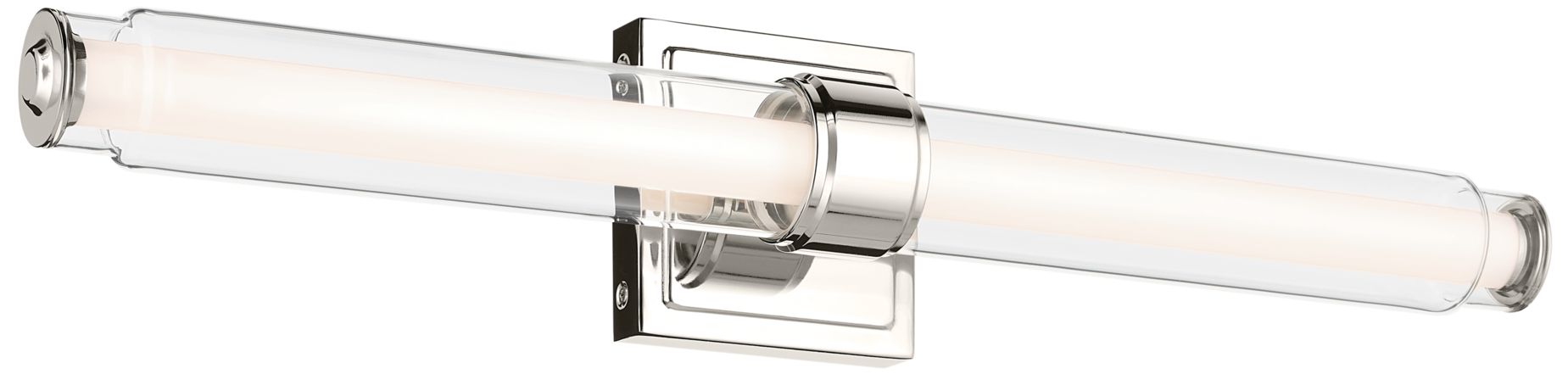 Kichler Laurene Polished Nickel Bath Bar Medium with Clear Glass