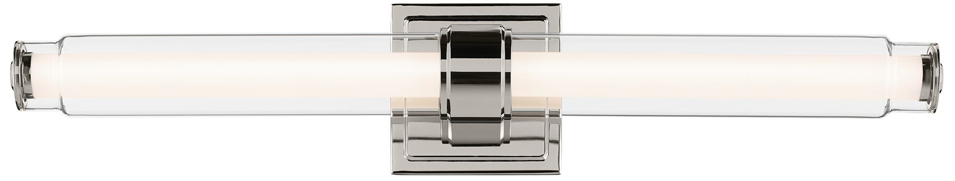 Kichler Laurene Polished Nickel Bath Bar Medium with Clear Glass