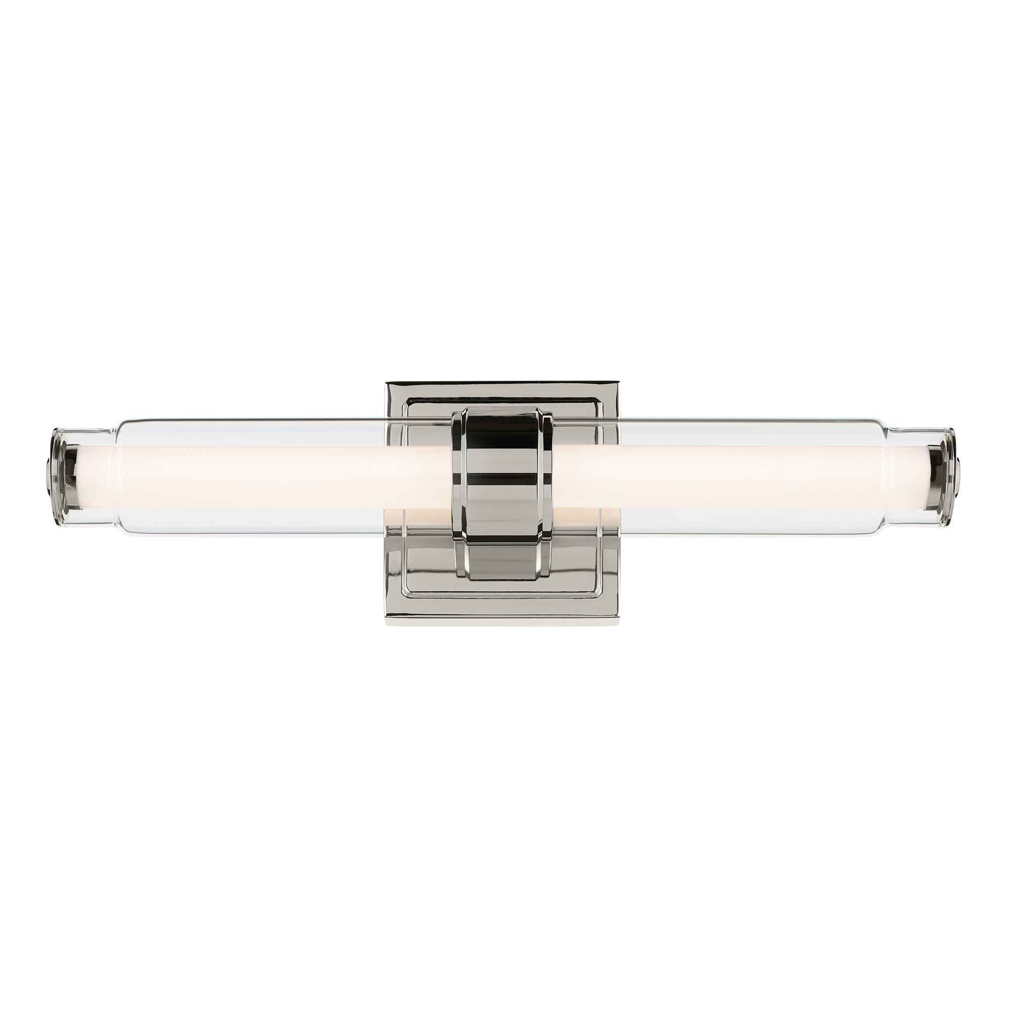 Image 3 Kichler Laurene Polished Nickel Bath Bar Small with Clear Glass more views