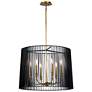 2_Kichler Linara 26" Wide Black and Brass 6-Light Chandelier