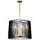 Kichler Linara 26" Wide Black and Brass 6-Light Chandelier
