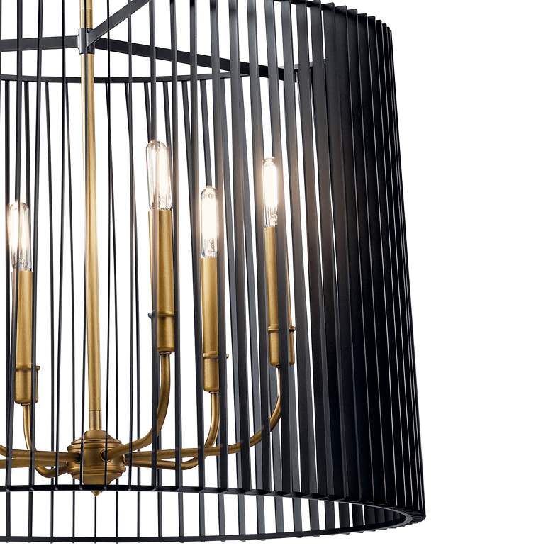 Image 3 Kichler Linara 26" Wide Black and Brass 6-Light Chandelier more views