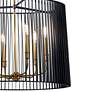 3_Kichler Linara 26" Wide Black and Brass 6-Light Chandelier more views