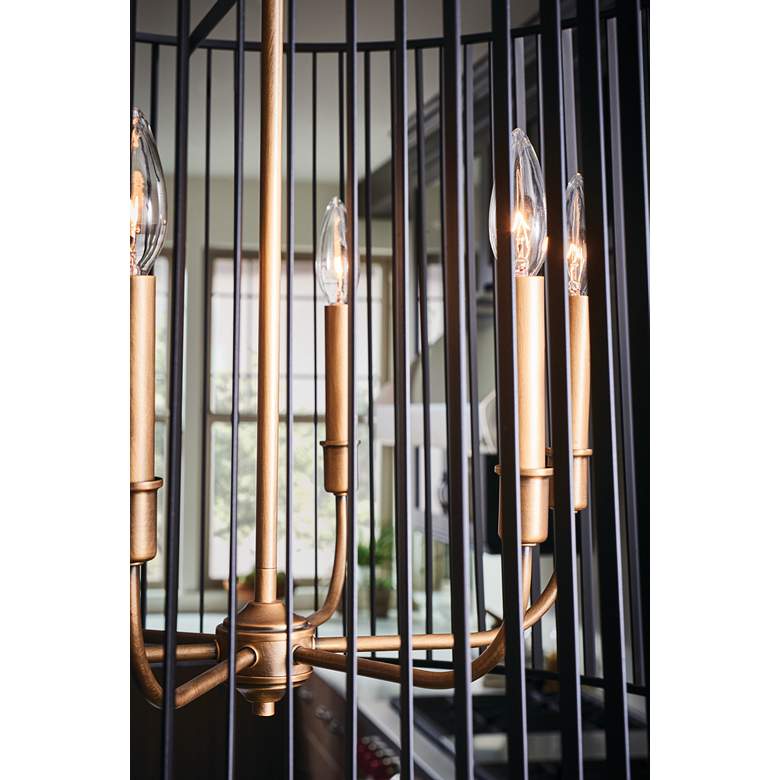 Image 4 Kichler Linara 26" Wide Black and Brass 6-Light Chandelier more views