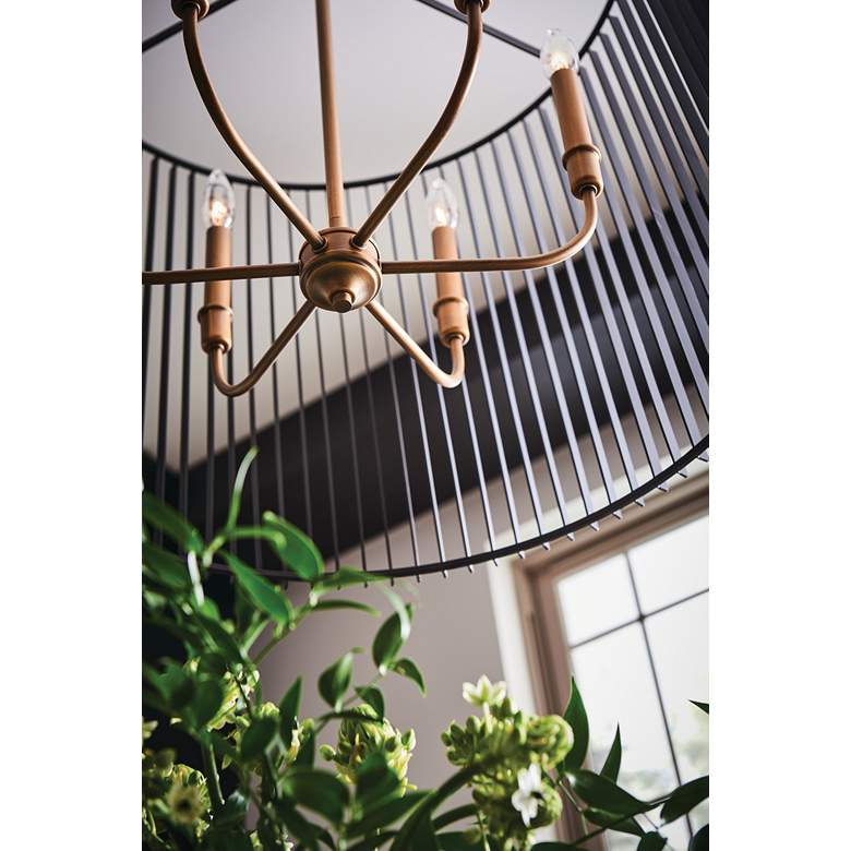 Image 7 Kichler Linara 26" Wide Black and Brass 6-Light Chandelier more views