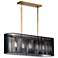 Kichler Linara 40" Brass and Black 5-Light Modern Linear Chandelier