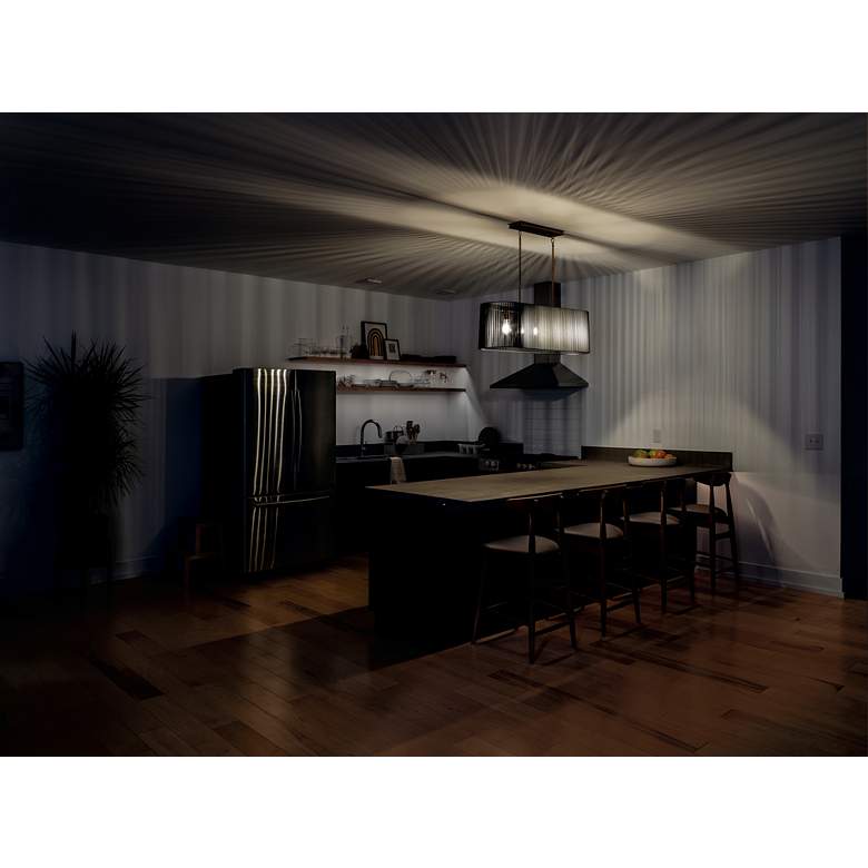 Image 4 Kichler Linara 40" Brass and Black 5-Light Modern Linear Chandelier more views