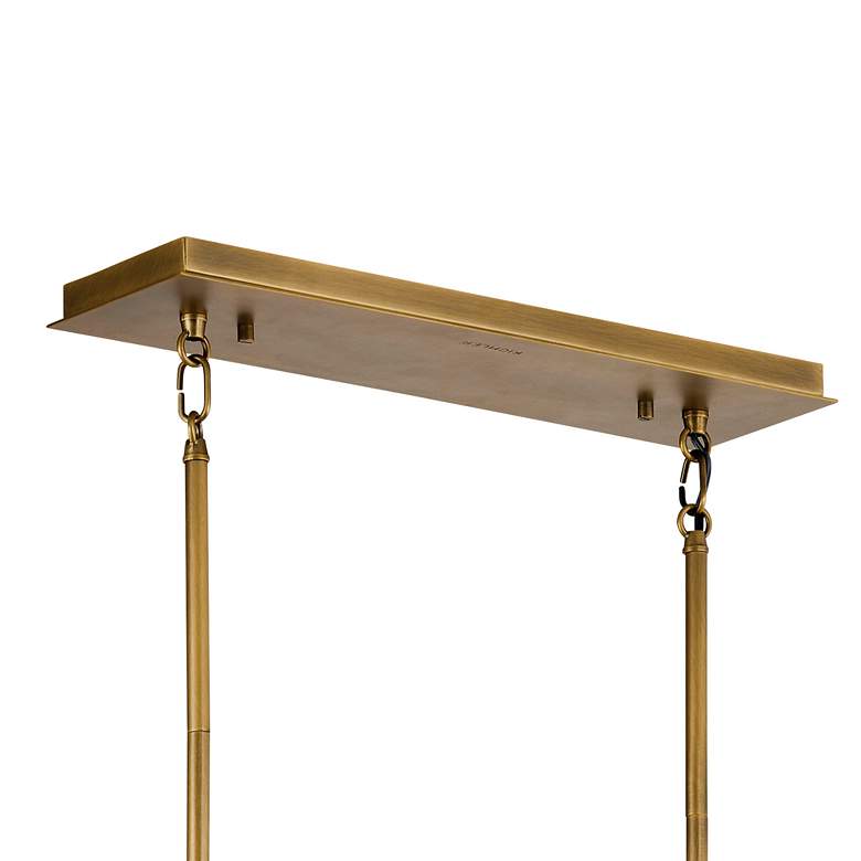 Image 5 Kichler Linara 40" Brass and Black 5-Light Modern Linear Chandelier more views