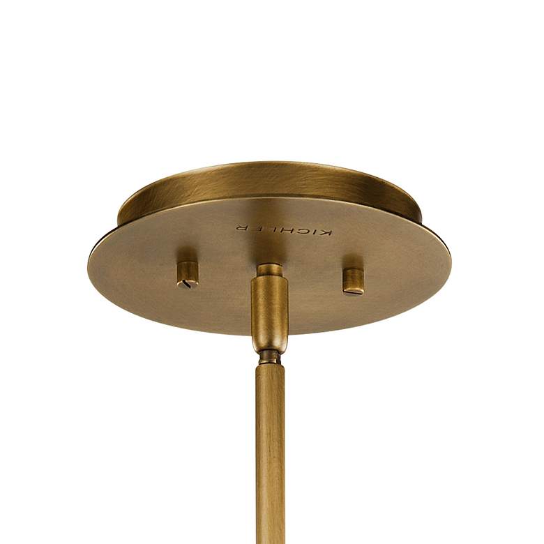 Image 4 Kichler Linara 6" Wide Black and Natural Brass Mini Pendant more views