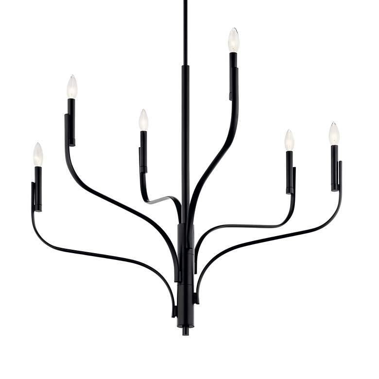 Image 5 Kichler Livadia 36 1/4" Wide 6-Light Modern Black Chandelier more views