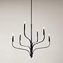 1_Kichler Livadia 36 1/4"W Black 6-Light Chandelier