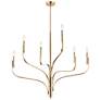 2_Kichler Livadia 36 1/4"W Champagne Bronze 6-Light Chandelier