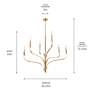 7_Kichler Livadia 36 1/4"W Champagne Bronze 6-Light Chandelier more views