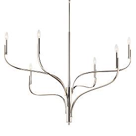 Image5 of Kichler Livadia 47 1/4" 6-Light Polished Nickel Candelabra Chandelier more views