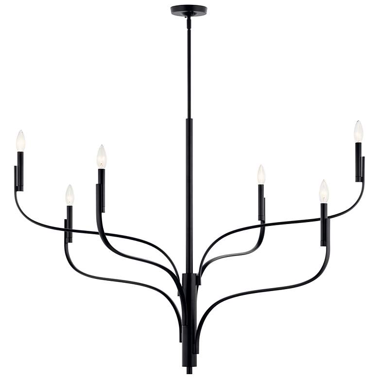 Image 3 Kichler Livadia 47 1/4" Wide Black 6-Light Chandelier more views