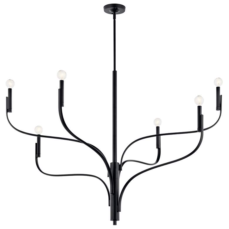 Image 4 Kichler Livadia 47 1/4" Wide Black 6-Light Chandelier more views