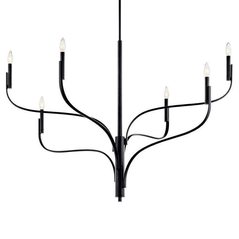 Image 6 Kichler Livadia 47 1/4" Wide Black 6-Light Chandelier more views