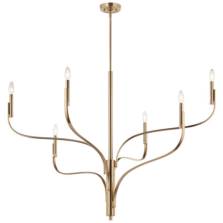 Image 2 Kichler Livadia 47 1/4"W Champagne Bronze 6-Light Chandelier