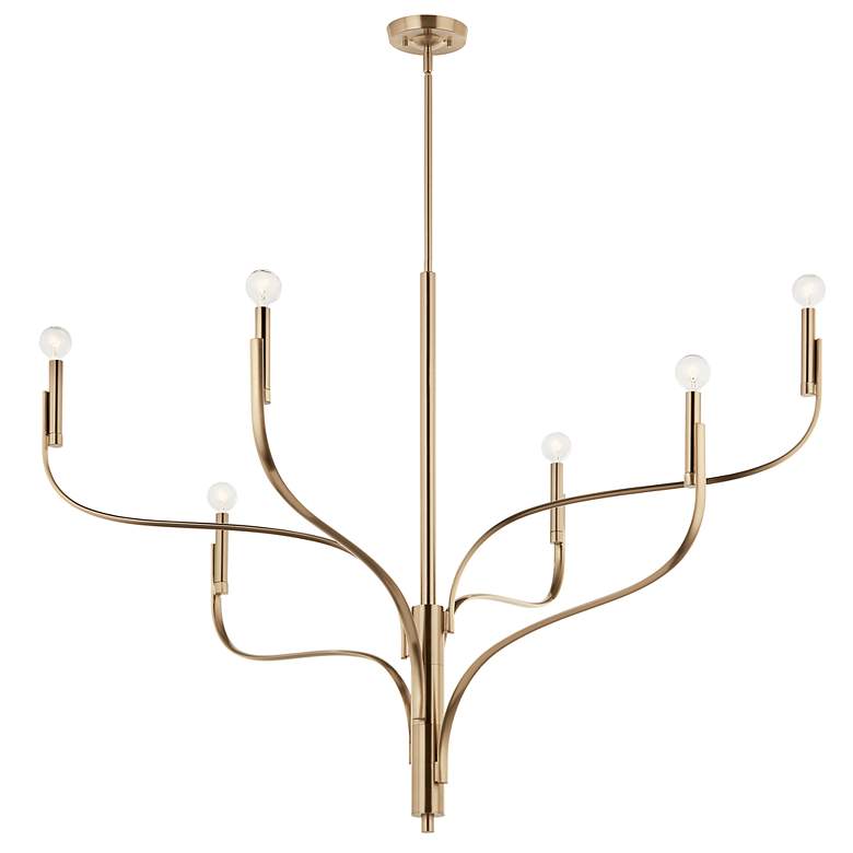 Image 3 Kichler Livadia 47 1/4"W Champagne Bronze 6-Light Chandelier more views