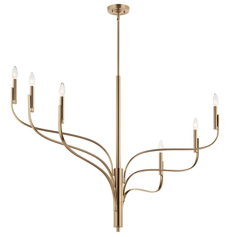 Image 4 Kichler Livadia 47 1/4"W Champagne Bronze 6-Light Chandelier more views