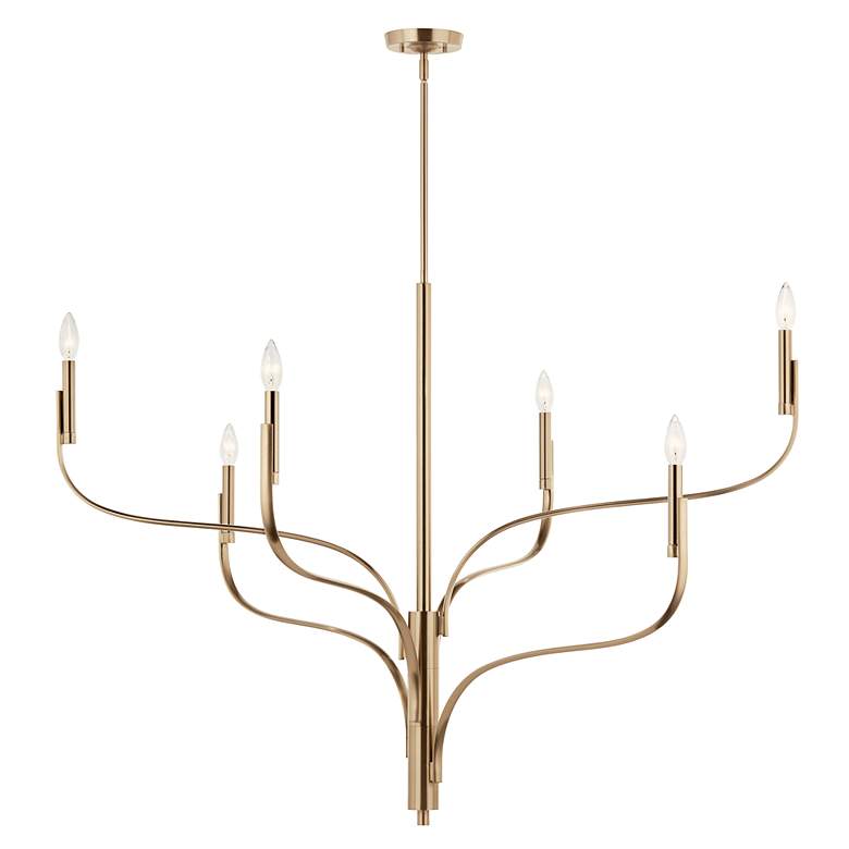 Image 5 Kichler Livadia 47 1/4"W Champagne Bronze 6-Light Chandelier more views