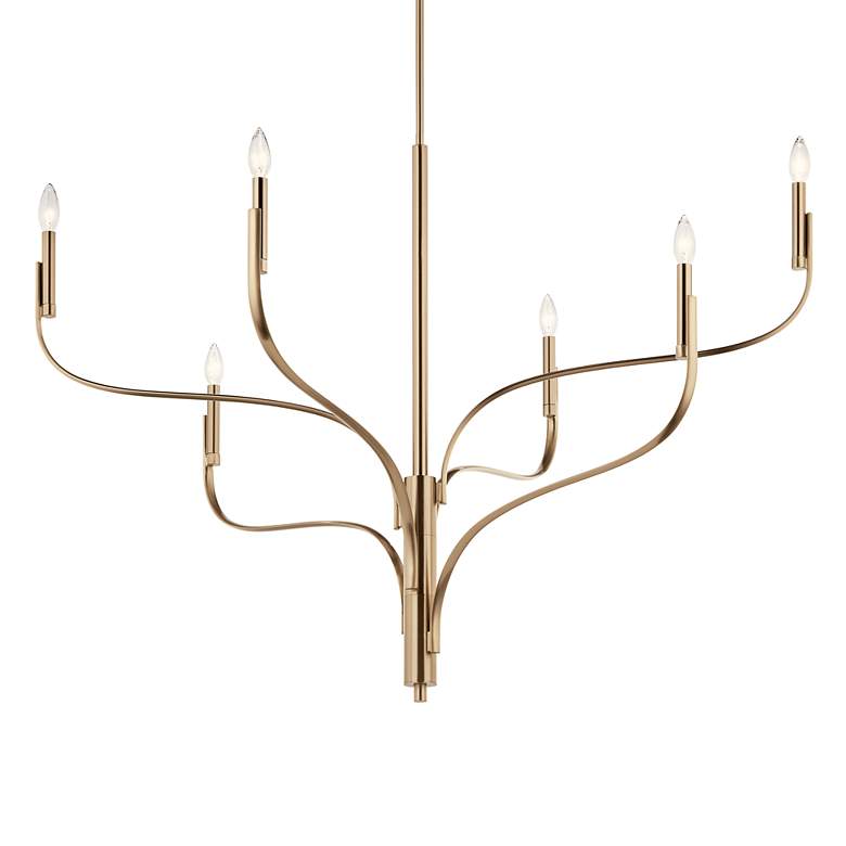 Image 6 Kichler Livadia 47 1/4"W Champagne Bronze 6-Light Chandelier more views
