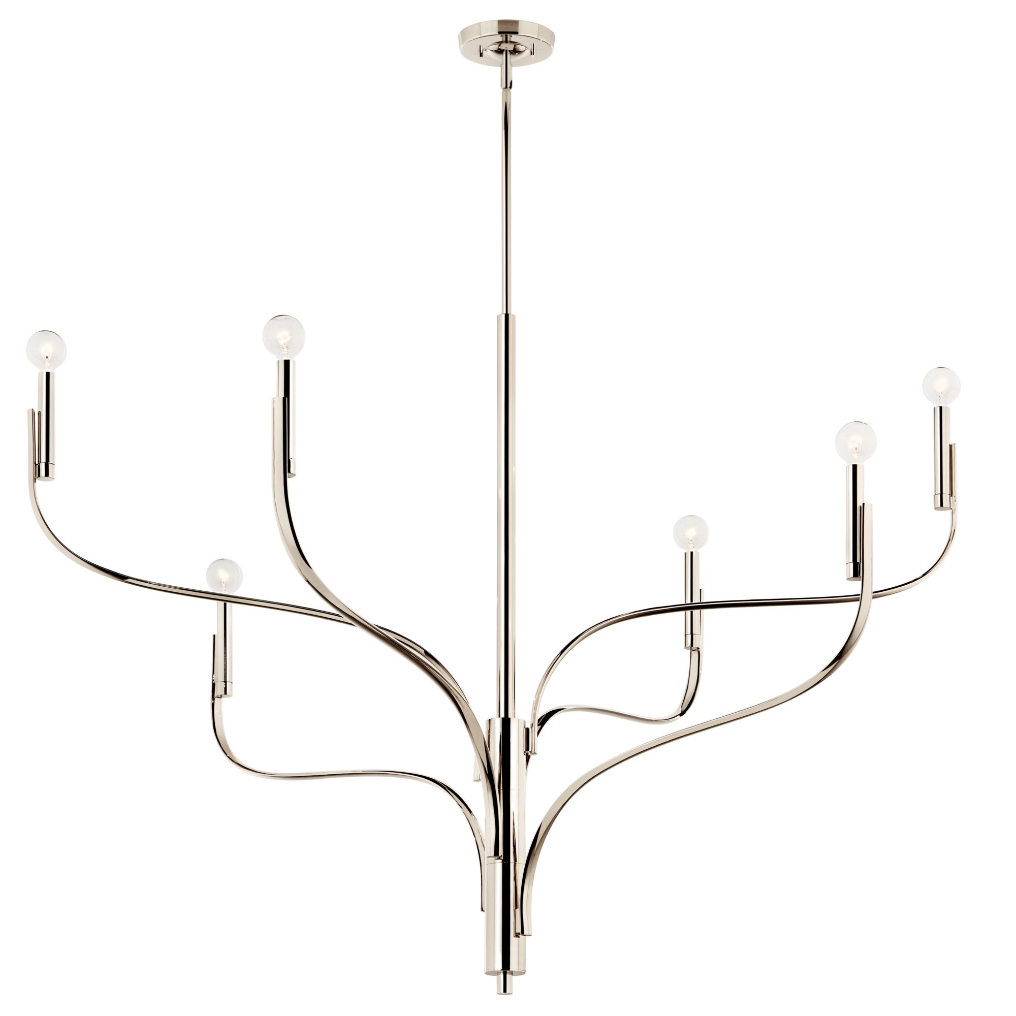 Image 3 Kichler Livadia 47 1/4"W Polished Nickel 6-Light Chandelier more views