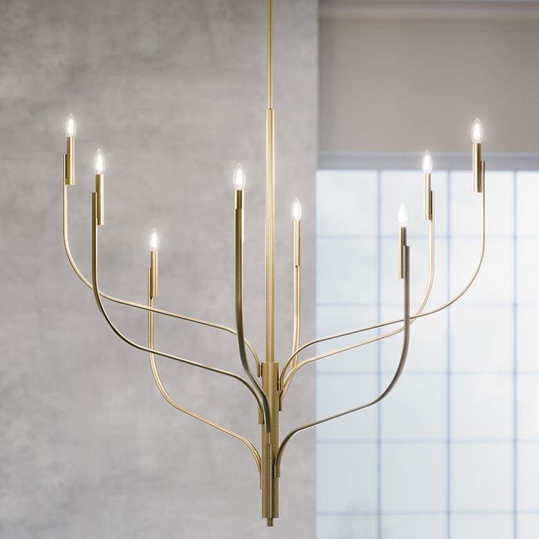 Image 2 Kichler Livadia 47 3/4"W Champagne Bronze 8-Light Chandelier