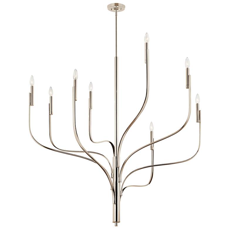 Image 2 Kichler Livadia 47 3/4"W Polished Nickel 8-Light Chandelier
