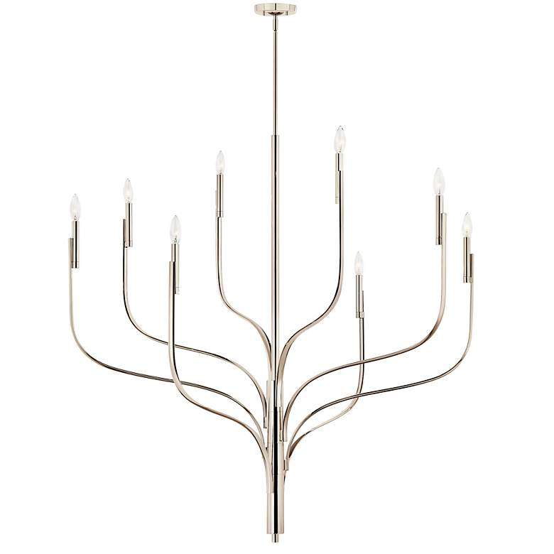 Image 3 Kichler Livadia 47 3/4"W Polished Nickel 8-Light Chandelier more views