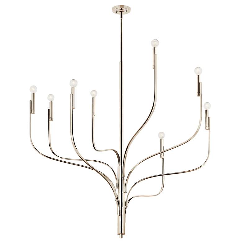 Image 4 Kichler Livadia 47 3/4"W Polished Nickel 8-Light Chandelier more views