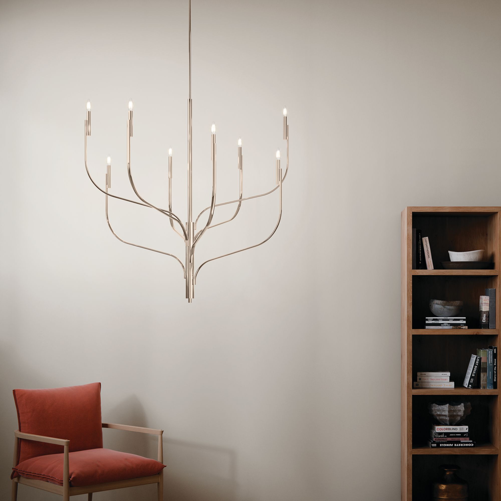 Kichler Livadia 47 3/4"W Polished Nickel 8-Light Chandelier