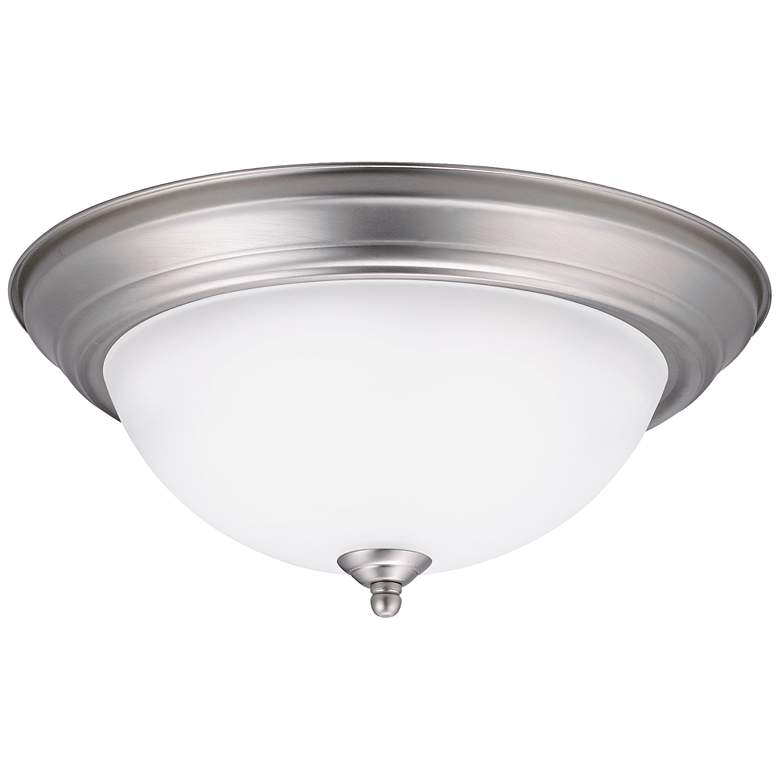 Image 1 Kichler Lobos 13 1/4" Wide Brushed Nickel LED Ceiling Light