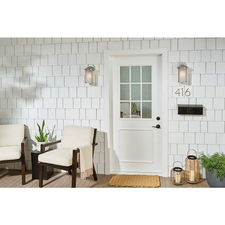 Image 6 Kichler Lombard 12.7" High Brushed Aluminum Outdoor Wall Light more views